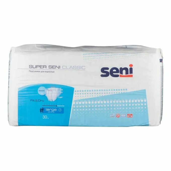 Подгузники д/взрослых сени супер классик р. Super seni classic. Super seni classic large 30 штук. Сени подгузники супер лардж экстра 4 30. Large (3).
