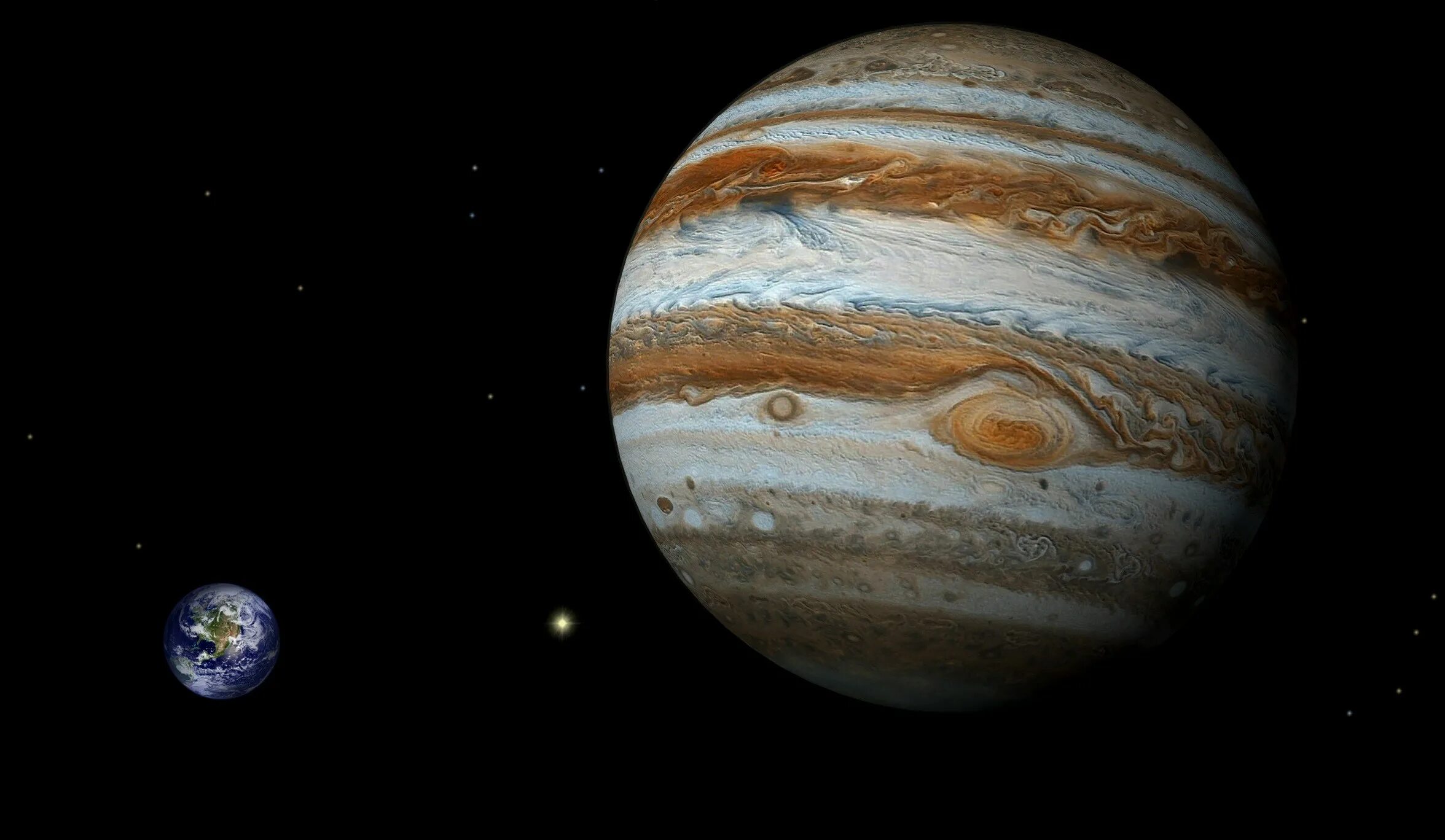 Юпитер планета больше земли. Юпитер Планета и земля. Юпитер крупнейшая Планета солнечной системы. Юпитер Планета размер по отношению к земле. Юпитер рядом с землей.