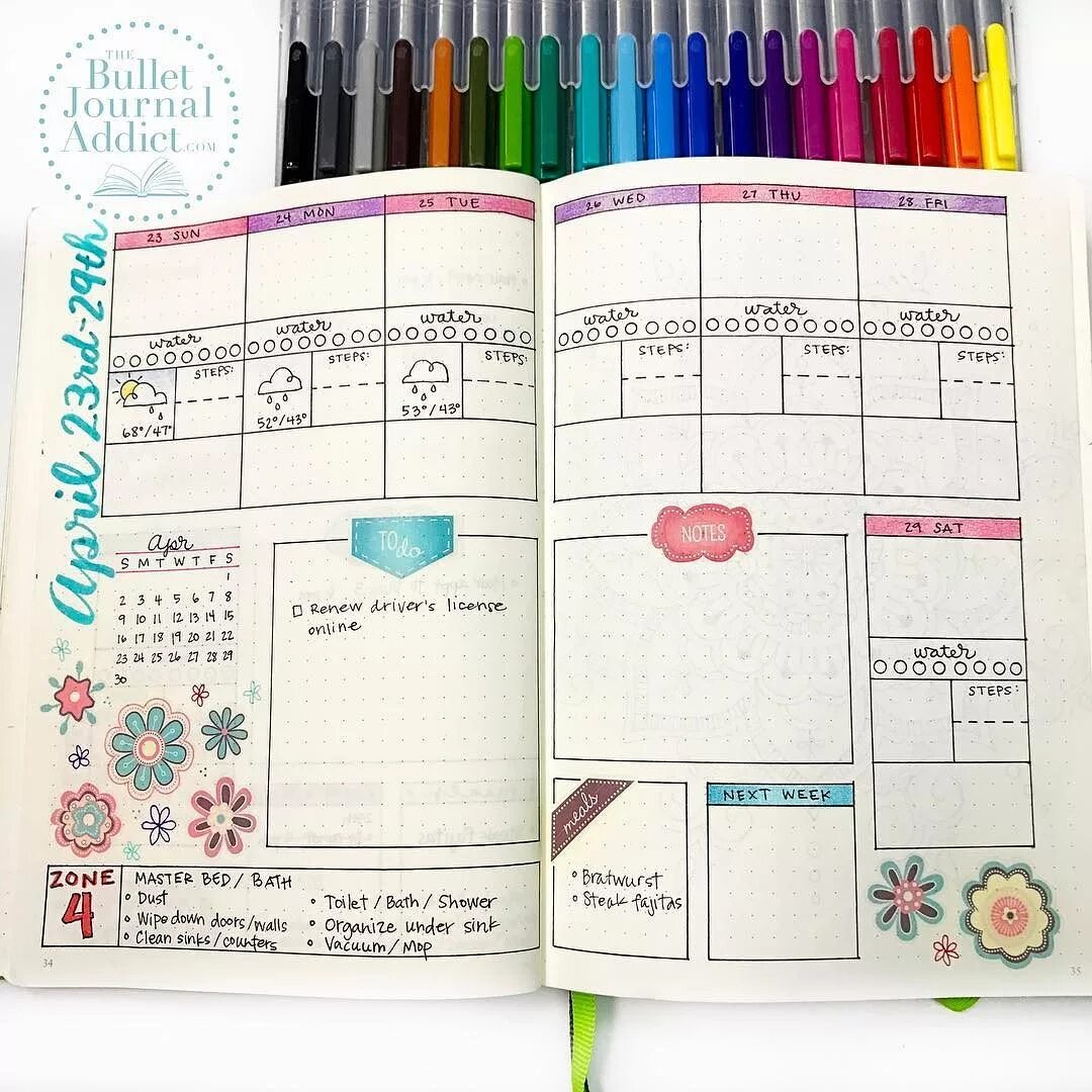 Lists journal. Bullet journal неделя. bullet journal сирень. ведение ежедневника буллет джорнал. буллет джорнал недельный разворот.