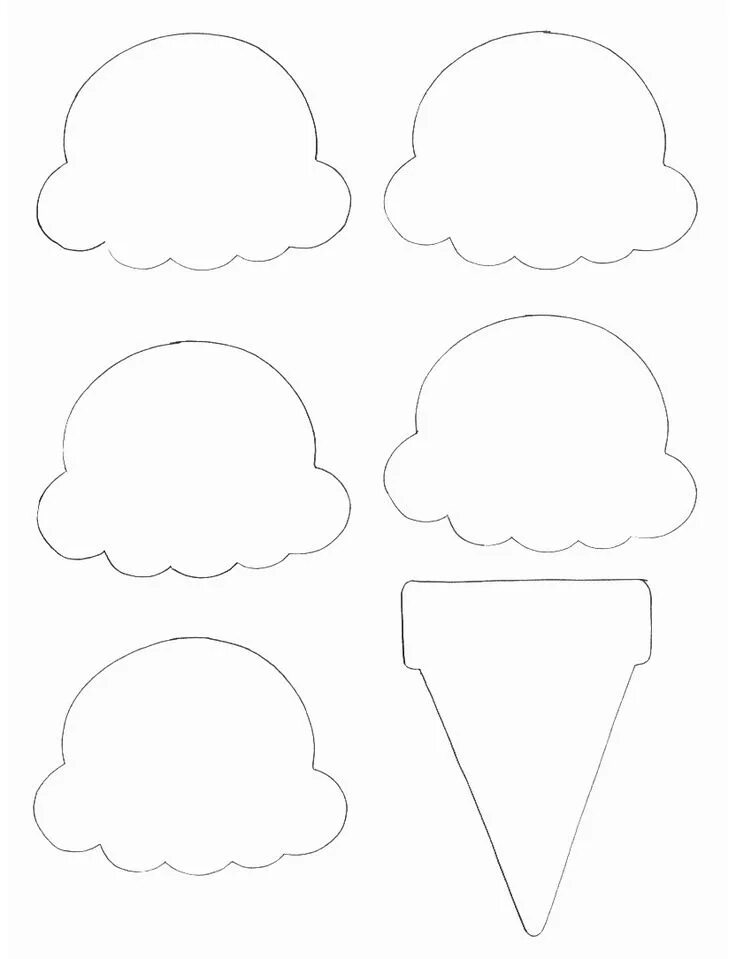 Мороженое шаблон для вырезания Ice cream coloring pages, Ice cream template, Ice cream cone