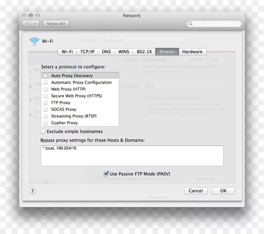 Select protocol