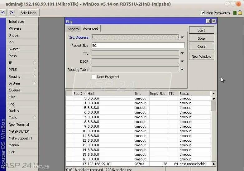 Mikrotik ping