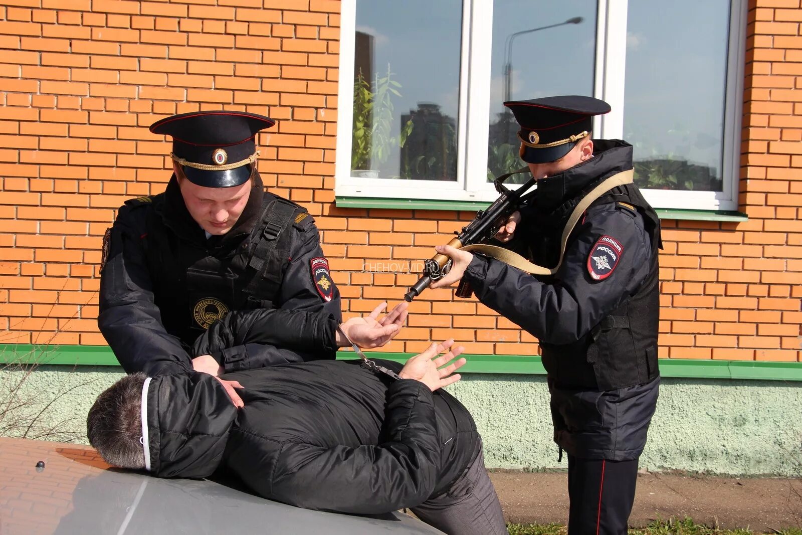 В отношении сотрудников полиции. Полицейский с пористунрком. полиция задерживает преступника. задержание сотрудниками полиции. полицейский ловит преступника.