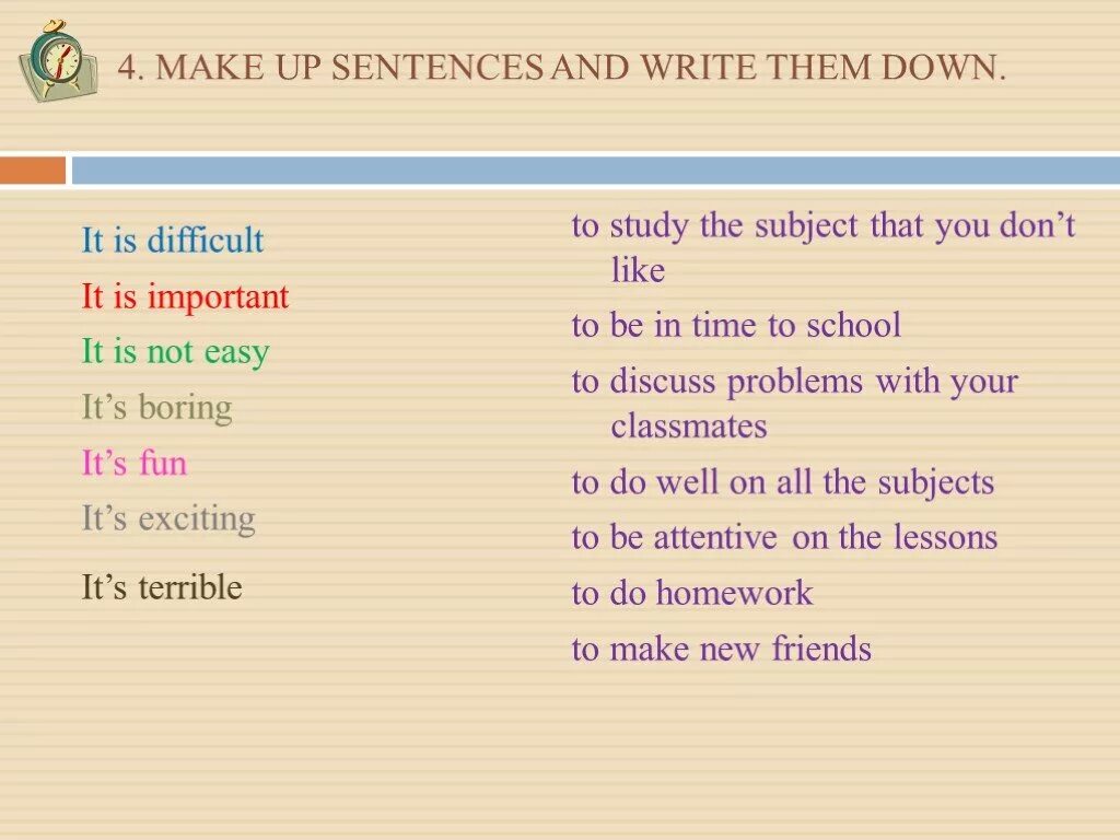 Make the sentences and read them. Make up sentences and write them down. Make up sentences and write them. Make up sentences 5 класс. Английский язык make up the sentences.