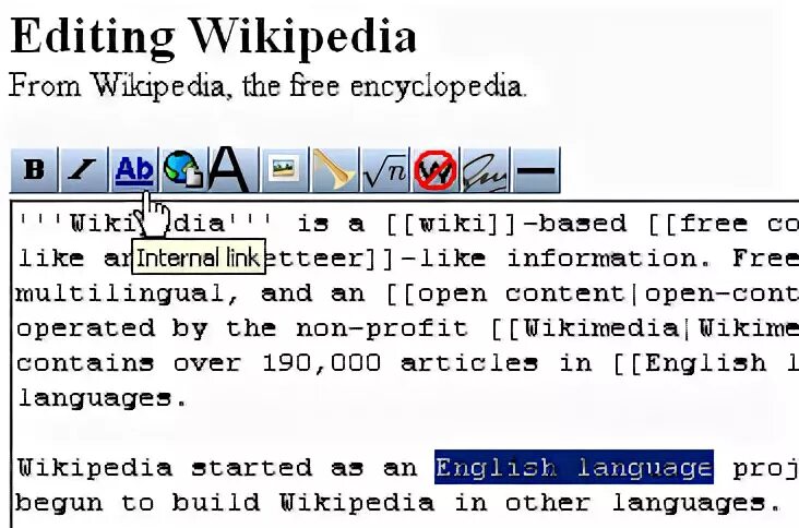Wiki editor. Wiki editor
