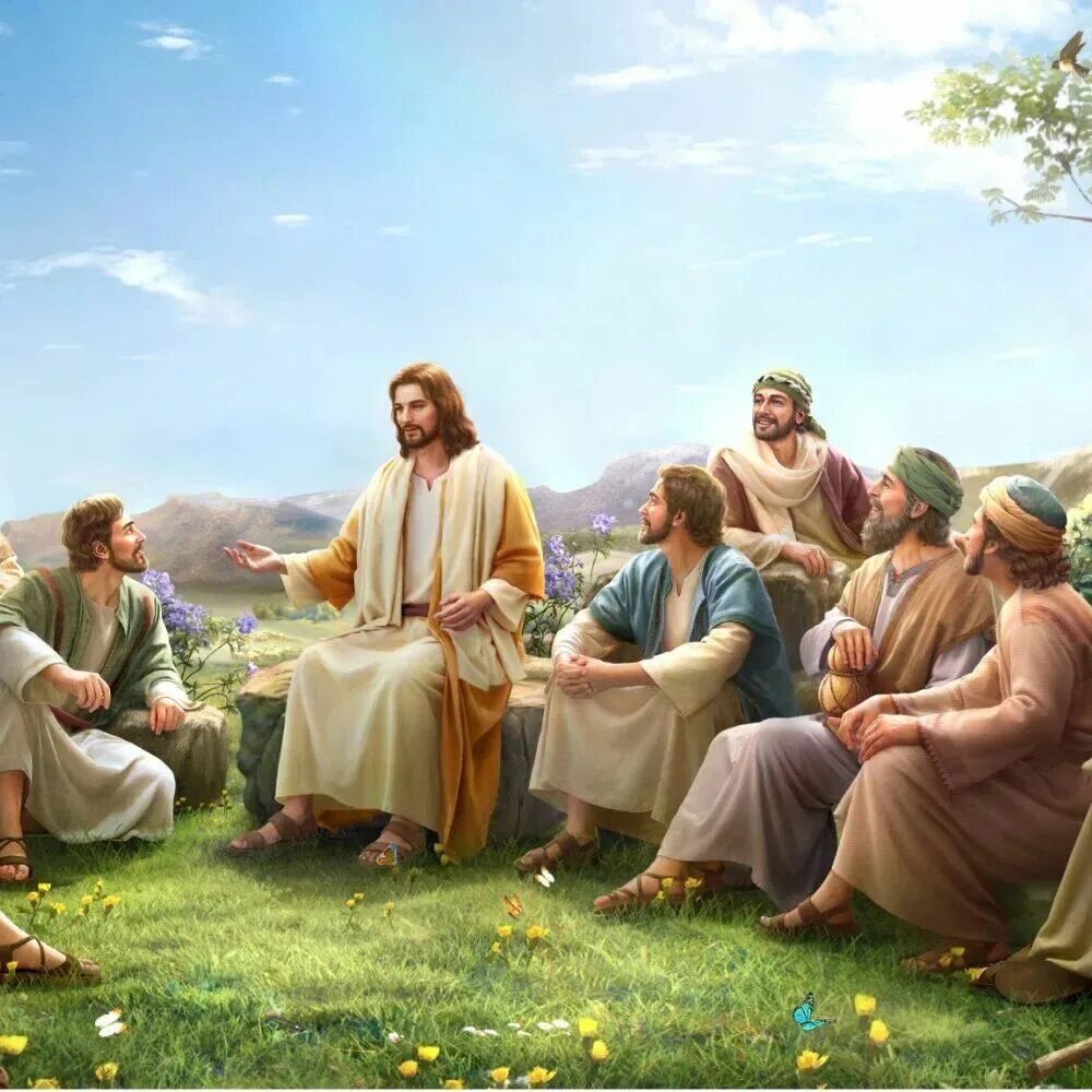 бог и человек". иисус с учениками. Jesus e. Jesus and the samaritan woman. христос пришел.