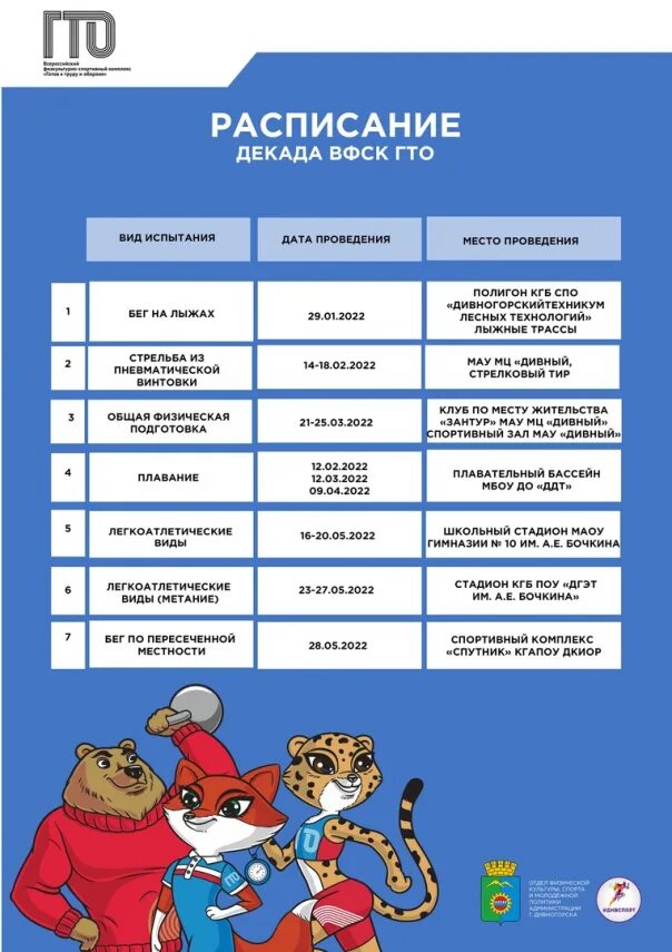 Расписание гто 2024. ГТО Дивногорск.