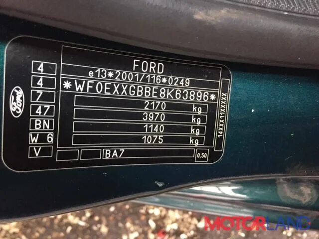 Недавно поступивший автомобиль Ford Mondeo 3 2000-2007 - разборочный номер t3282