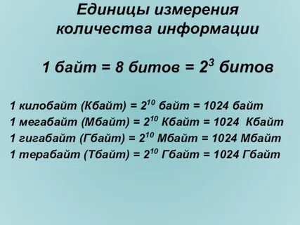 Сколько байт в 1 гигабайте