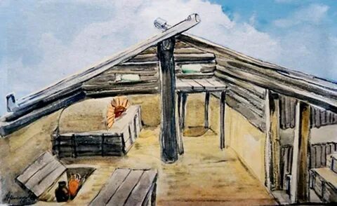 Землянка рисунок