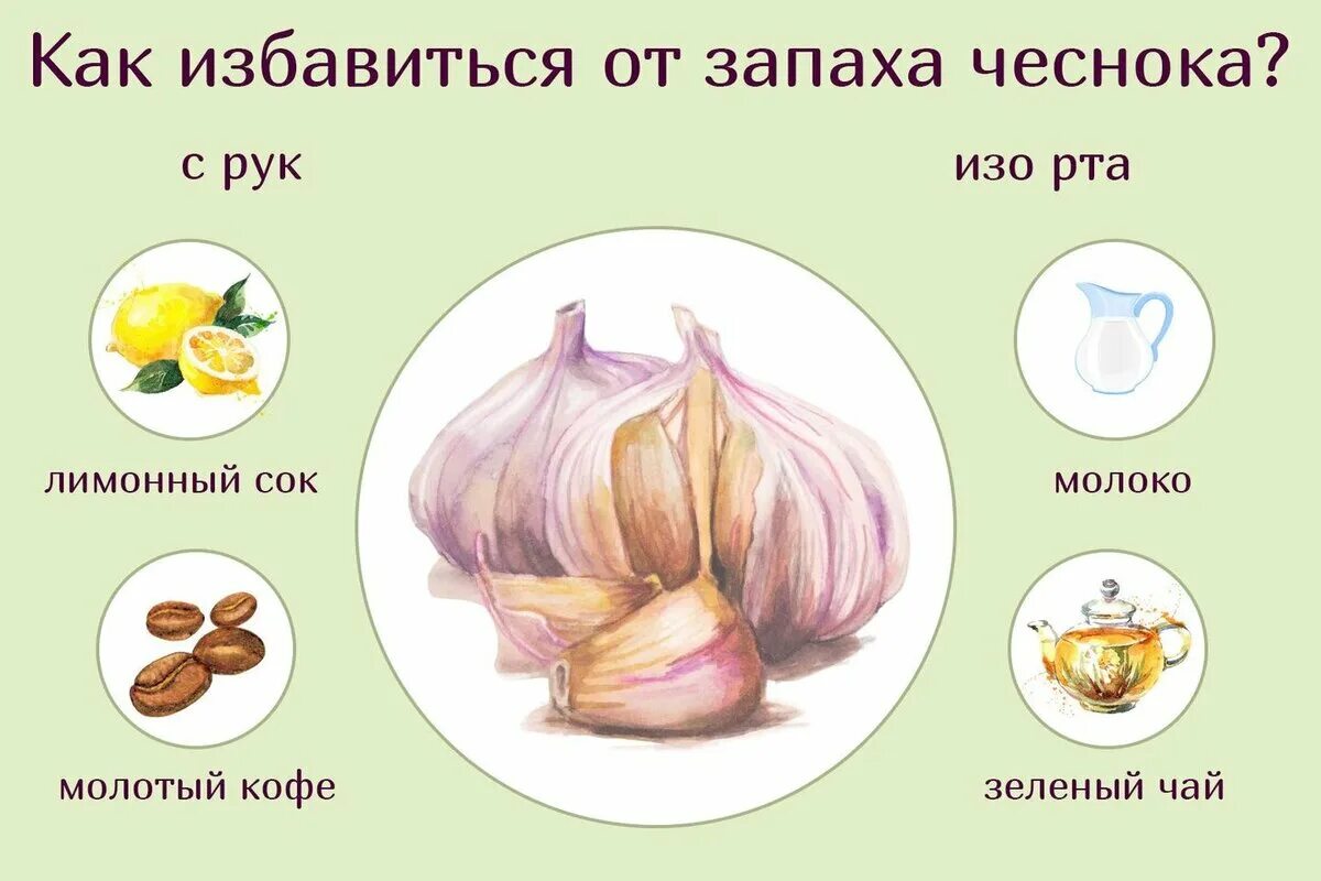 Запах чеснока изо рта как избавиться быстро