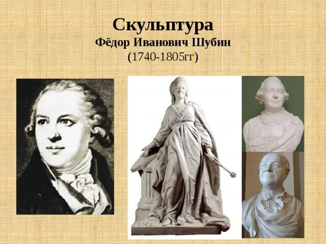 Скульптура 18 века презентация 8 класс. Федот Иванович Шубин (1740—1805).