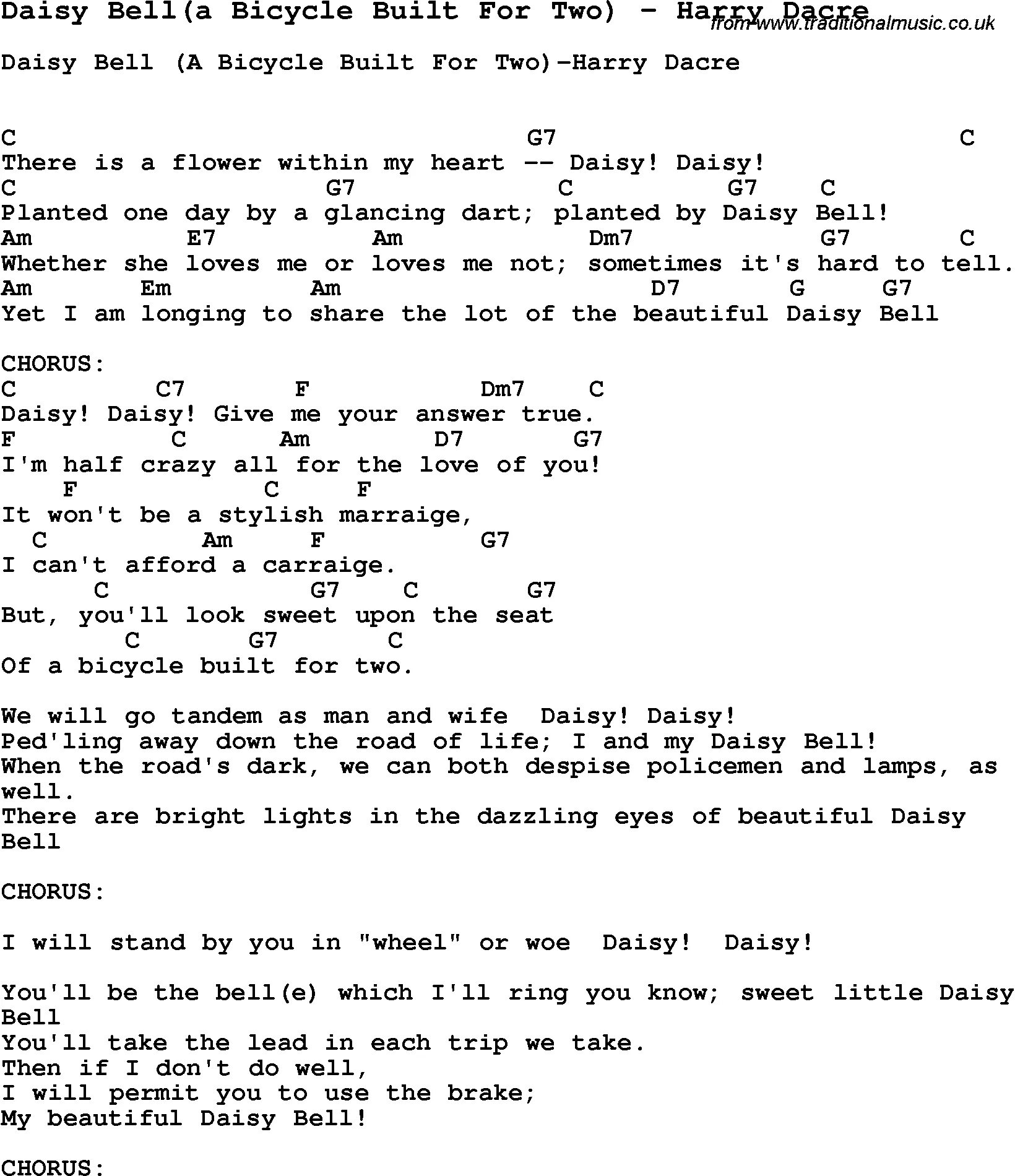 Daisy bell (bicycle built for two). Daisy bell песня. Дейзи песня. Nursery rhymes for kids. Daisy daisy give me.