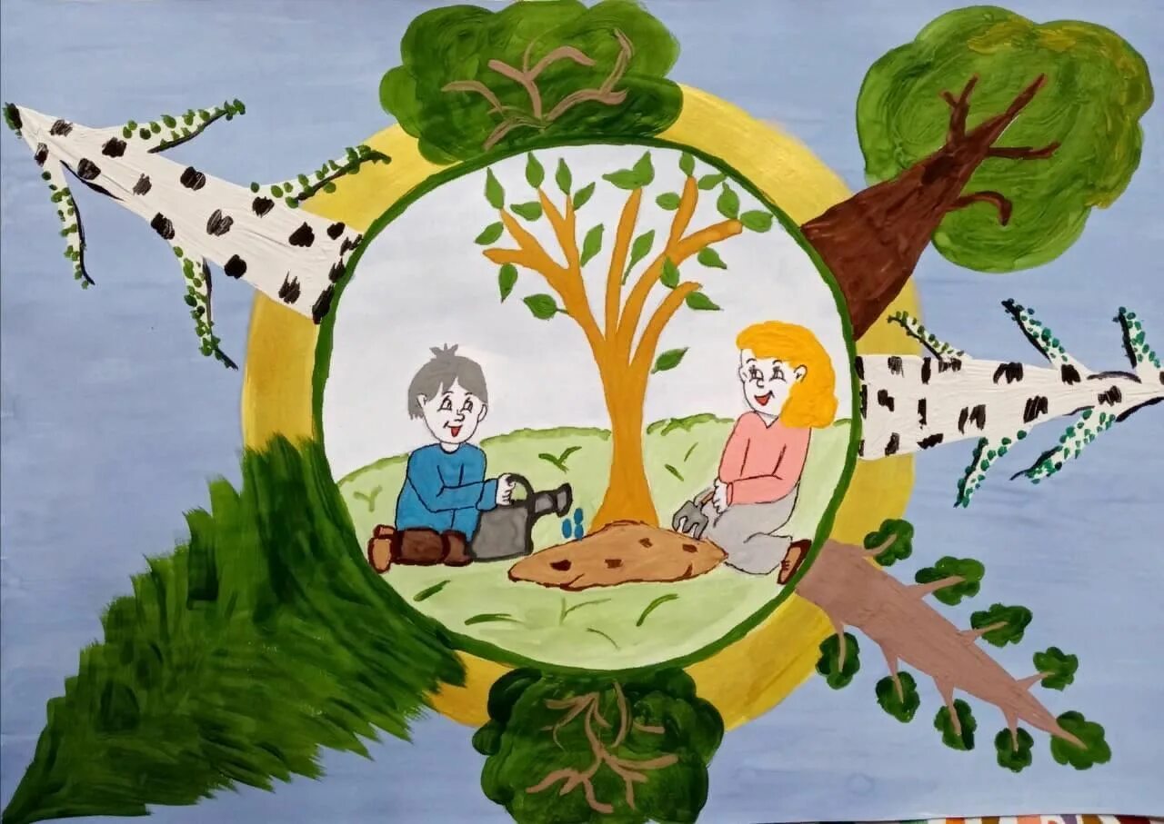 Экологический урок 2. Рисунок на экологическую тему. Зелёная Планета глазами детей. Детские рисунки на тему экология. Рисунок по защите природы.