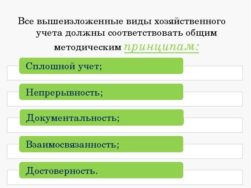 Виды хозяйственного учета. Сплошной учет. Принципы хозяйственного учета