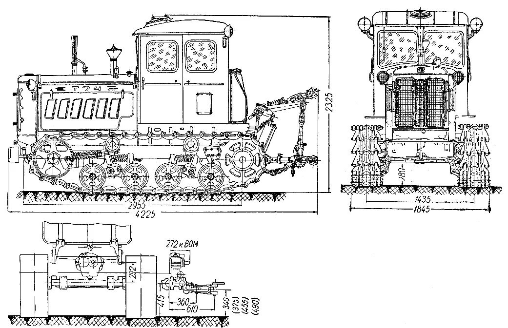 Дт 75 размеры