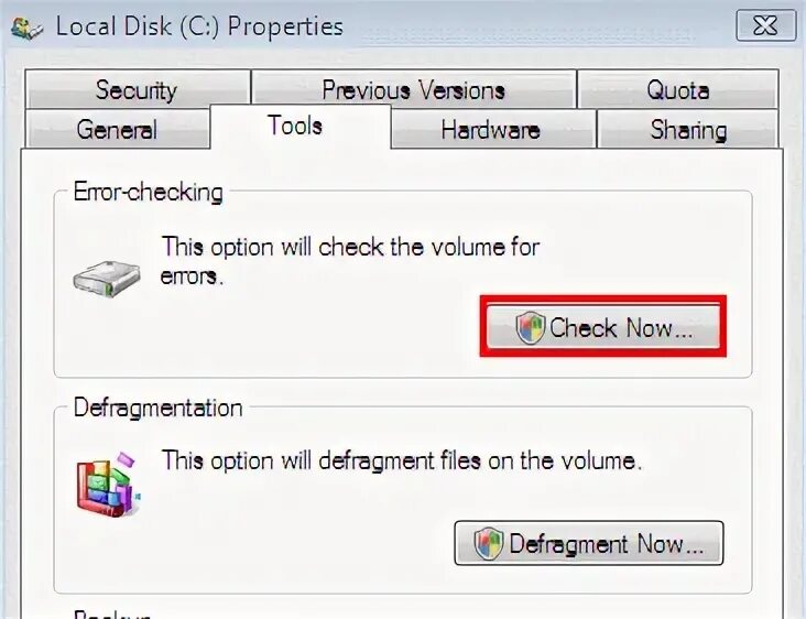 Windows will now check the disk. Windows will now check the disk