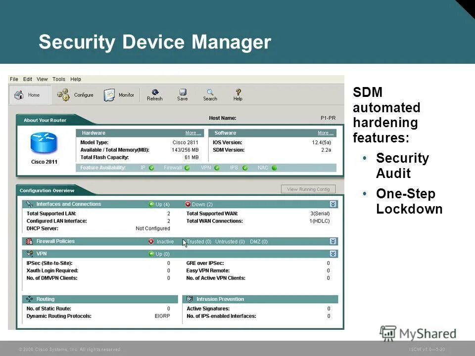 Cisco SDM. HDLC Cisco. Trusted connection