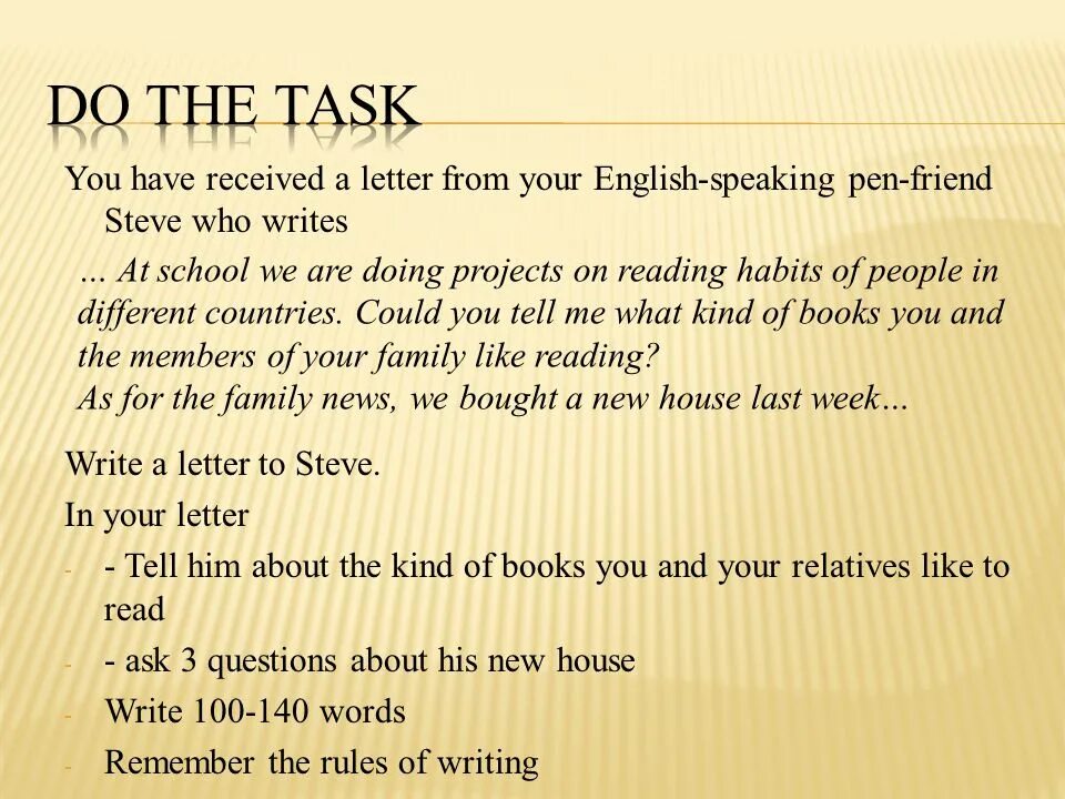 Written word article. Informal Letter задание. Personal Letter задание. Письмо you have received a Letter from your English speaking Pen friend. Write на английском.