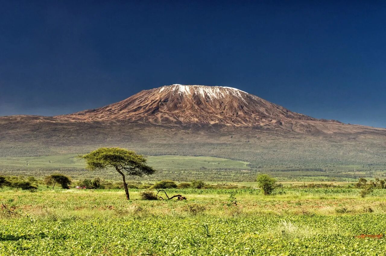 Африка самый высокий. Танзания гора Килиманджаро. Танзания вулкан Килиманджаро. Гора Килиманджаро в Танзании, Африка. Кения гора Килиманджаро.