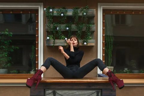 Women spread legs