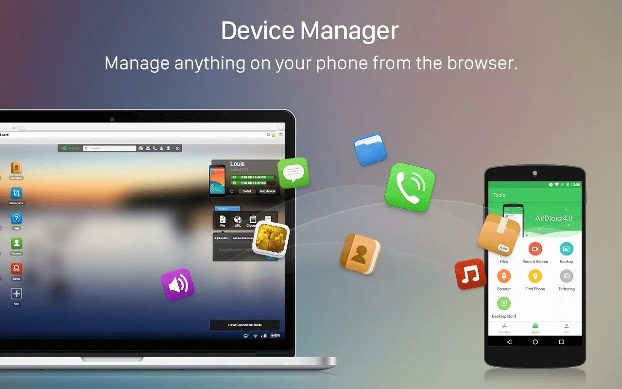 Лучший андроид на компьютер. Airdroid. airdroid для android. управление телефоном андроид с компьютера. airdroid premium пк.
