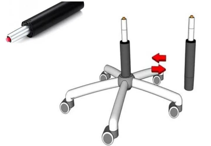 Как поменять газлифт на кресле. Газлифт для кресла Бюрократ. Съемник газлифта кресла. Ремкомплект газлифта офисного кресла. Крестовина с ГАЗ лифтом для офисного кресла Бюрократ.