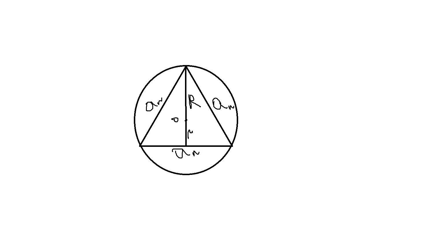 Радиус описанной окружности равностороннего треугольника формула. Радиус окружности описанной около равностороннего треугольника. Радиус описанной окружности равностороннего треугольника. Формула описанной окружности равностороннего треугольника. Равносторонний треугольник вписанный в окружность.