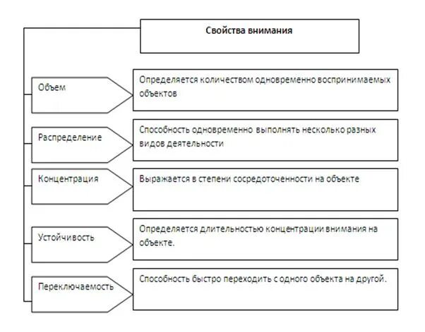 Свойства качества внимания. Качества внимания. Свойства внимания схема. Основные качества внимания. Качества внимания в психологии.