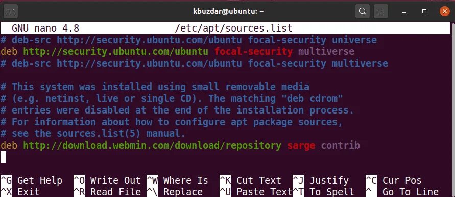 Etc source list. Webmin ubuntu 20.04. webmin virtualmin ubuntu 20.04. apt source. установка webmin 1.962 20.04 server ubuntu.