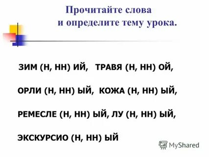 Пишется н во всех словах