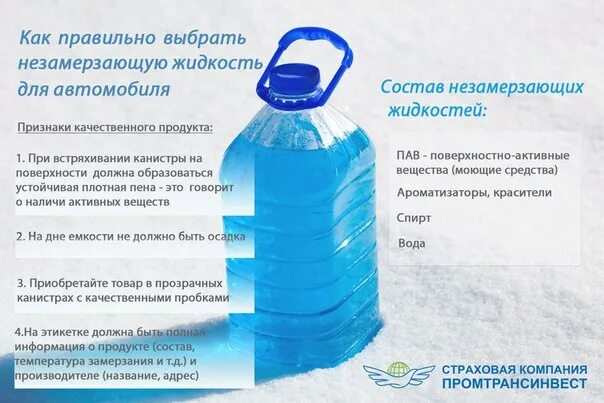 При какой температуре замерзает незамерзайка. Состав незамерзающей жидкости. из чего состоит незамерзайка. незамерзайка из изопропилового спирта своими руками. омывайка на этиловом спирте.
