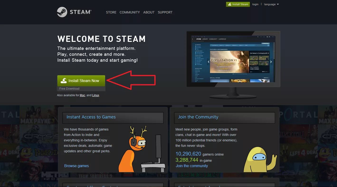 Game installs перевод. Steam://install/ игры. Steam платформа. Добро пожаловать в стим. Игры платформы стим.