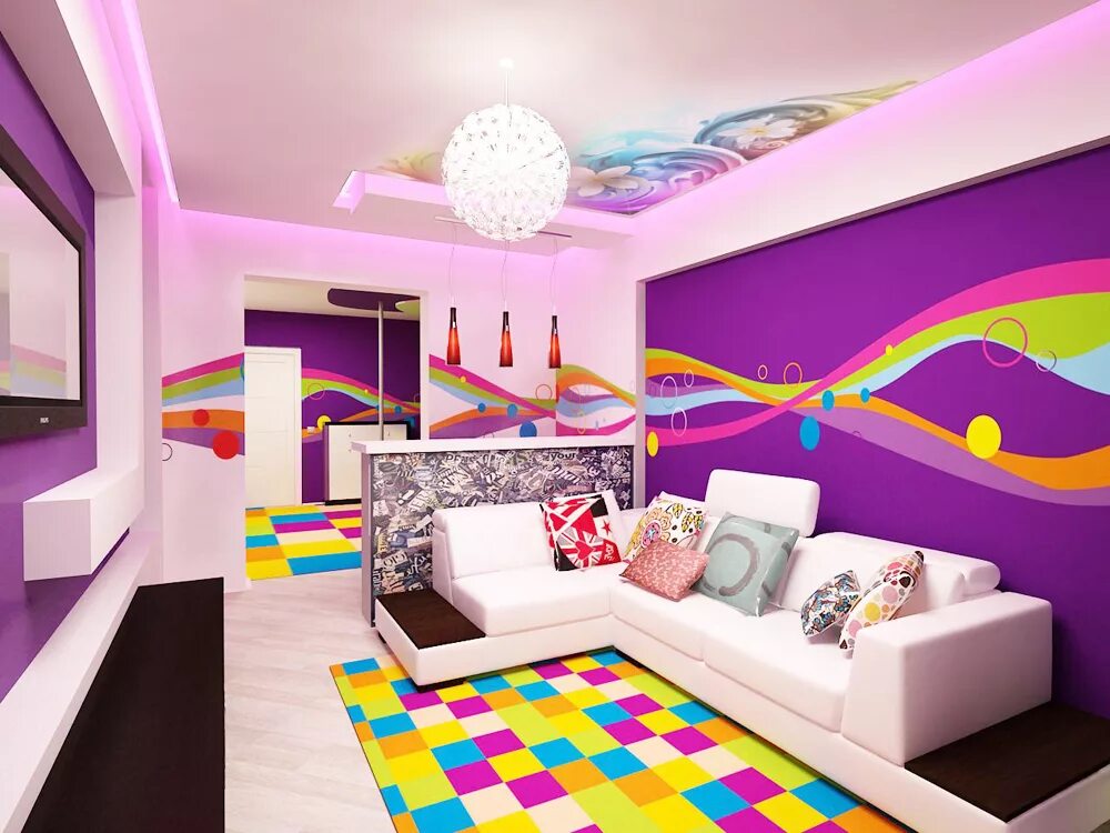Разноцветная комната дизайн. Радуга в интерьере детской комнаты. Ремонт радужный. Радуга ремонта курган официальный сайт. Ремонт радужный.