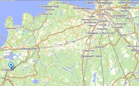 Форносово на карте ленинградской
