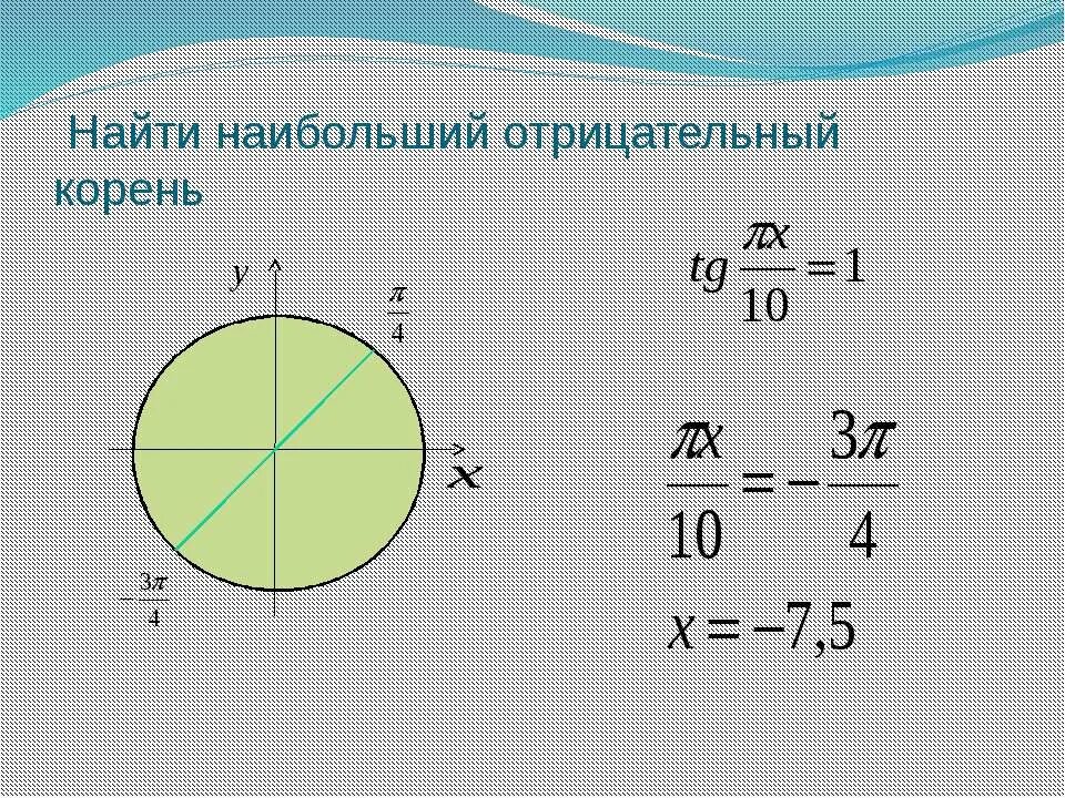 Как найти наибольший отрицательный корень. Как найти наибольший отрицательный корень тригонометрического. Найти корни тригонометрического уравнения наибольший отрицательный. Наименьший отрицательный корень тригонометрического уравнения.