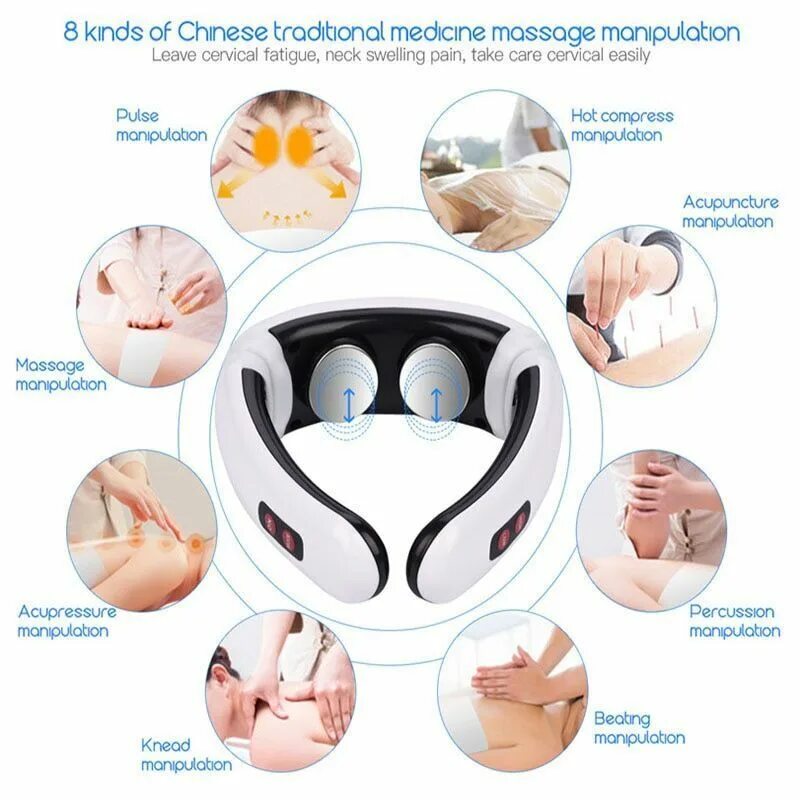 Massage instrument инструкция. Neck Massager HX-5880. Массажер импульсный для шеи Intelligent cervical massage instrument KS-996-2c. Электростимулятор массажер для шеи cervical vertebra Neck Massager. Массажер для шеи HX-5880.