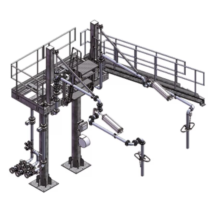 Площадки обслуживания АСН-100с-09рэ. Эстакада слива налива автоцистерн. Эстакада досмотровая ДАБР.305166.001. Эстакада для налива автоцистерн. Сливная эстакада