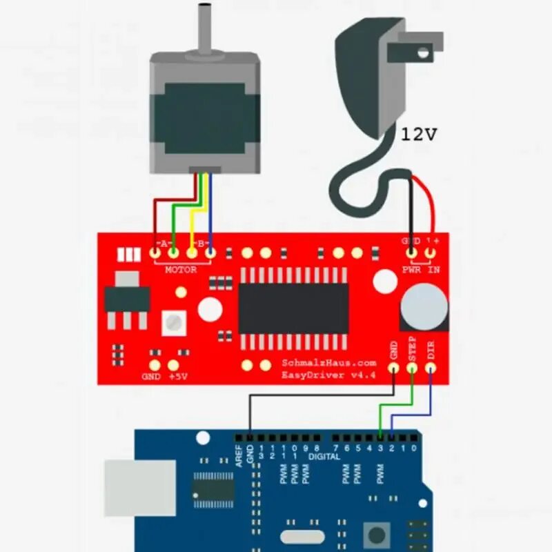 Драйвер (электроника). Stepper motor for arduino control. Easydriver. Driver easy. 3967.