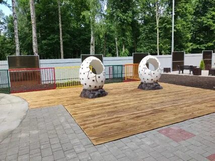 Динозавры в туле в белоусовском парке