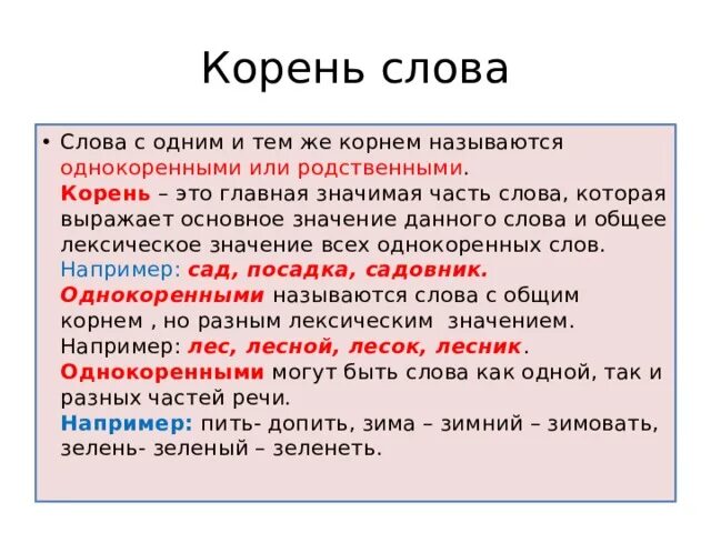 Корень слова ничего. Лексическое значение слова корень. Корни с лексическим значением. Корень слова. Корень это Главная значимая часть слова.