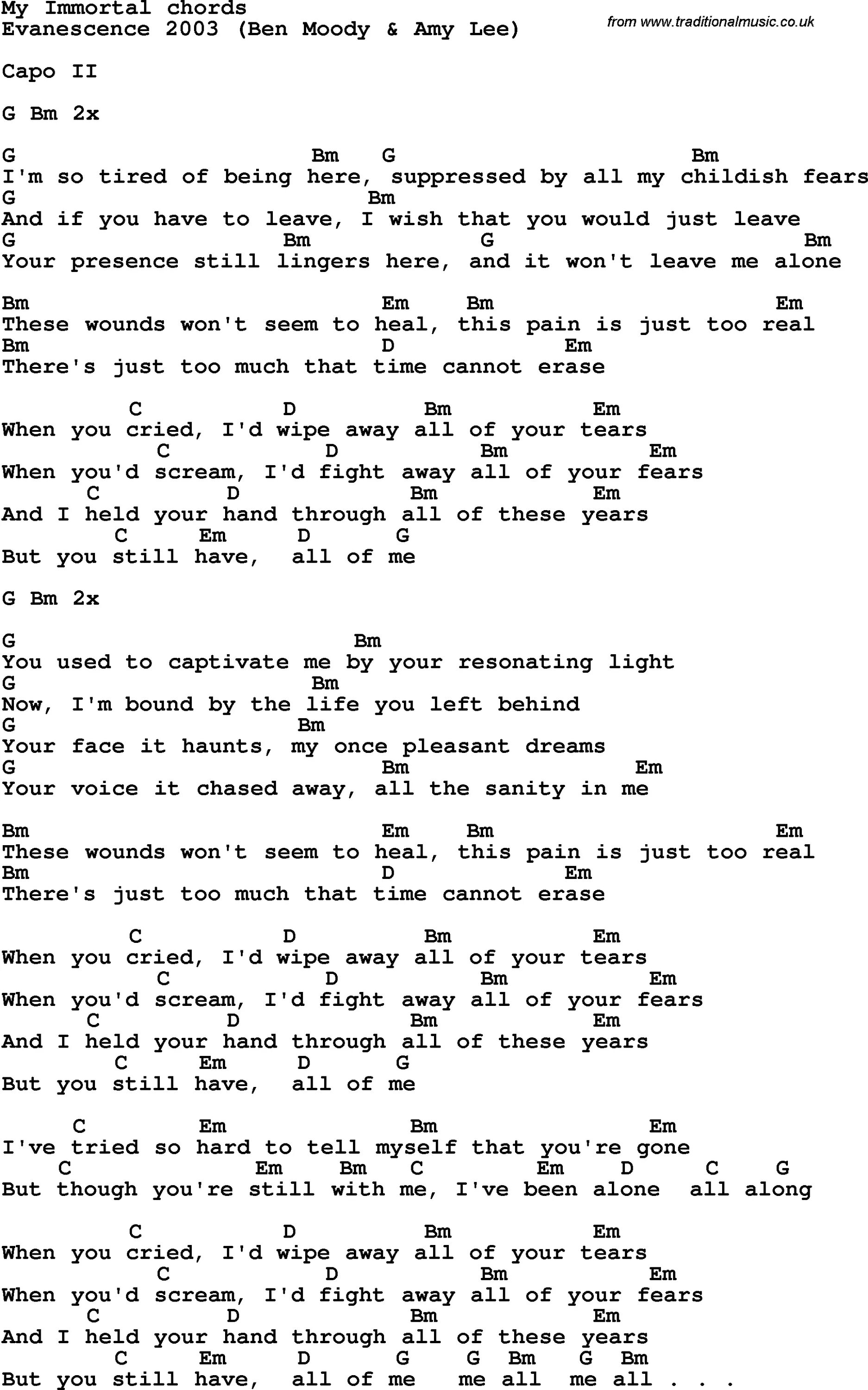 Песня my immortal. Evanescence Immortal текст. Evanescence my Immortal текст. My Immortal аккорды на фортепиано. Immortal текст песни Evanescence.