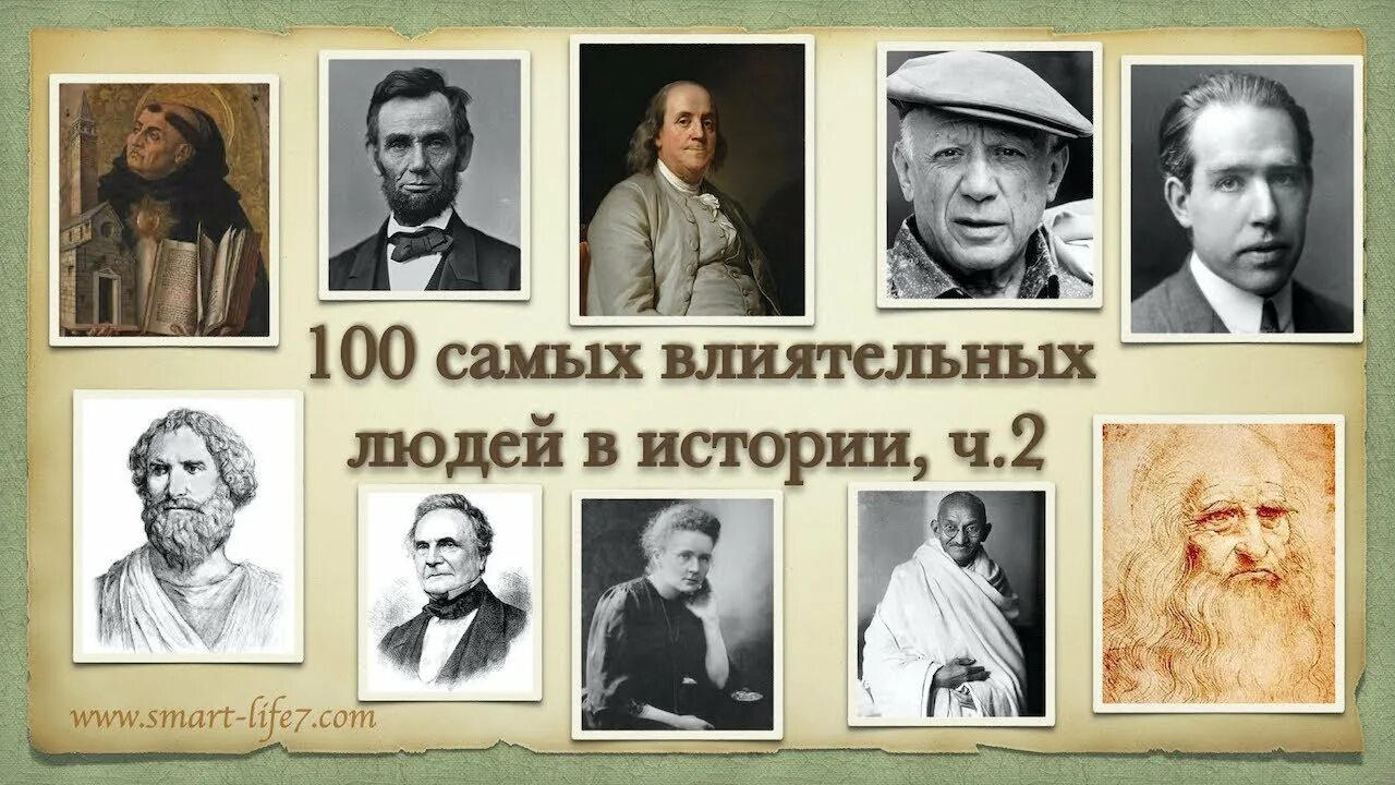 Самого влиятельного человека в истории