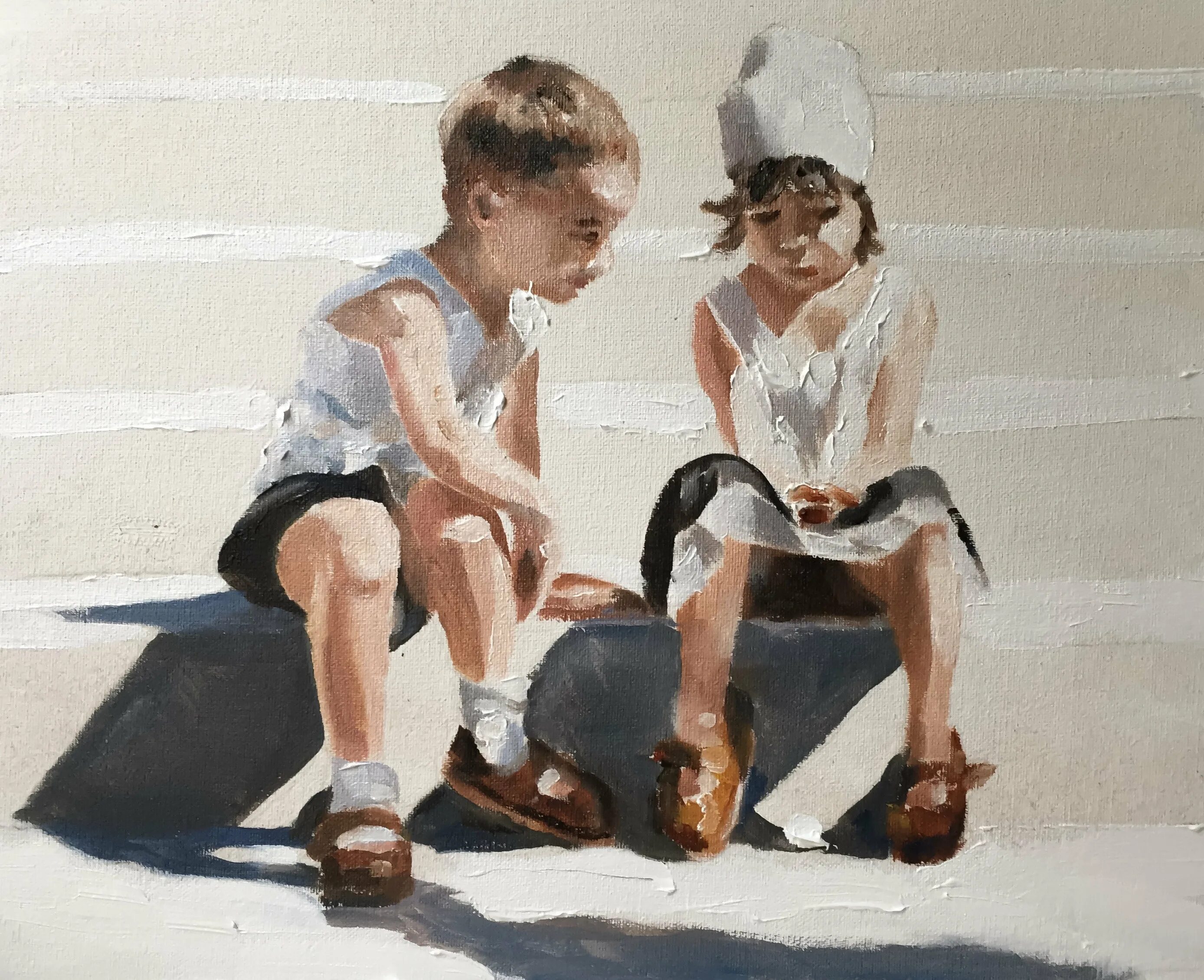 Элисон френд художник картины. Boy and girl Paint. Young girl Painting Canvas.