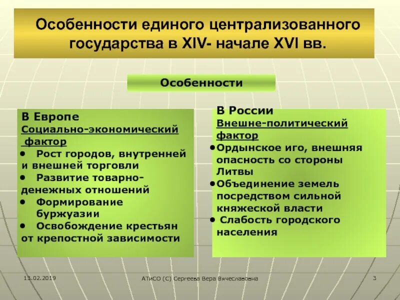 Специфика создания централизованного государства. Специфика создания централизованного государства