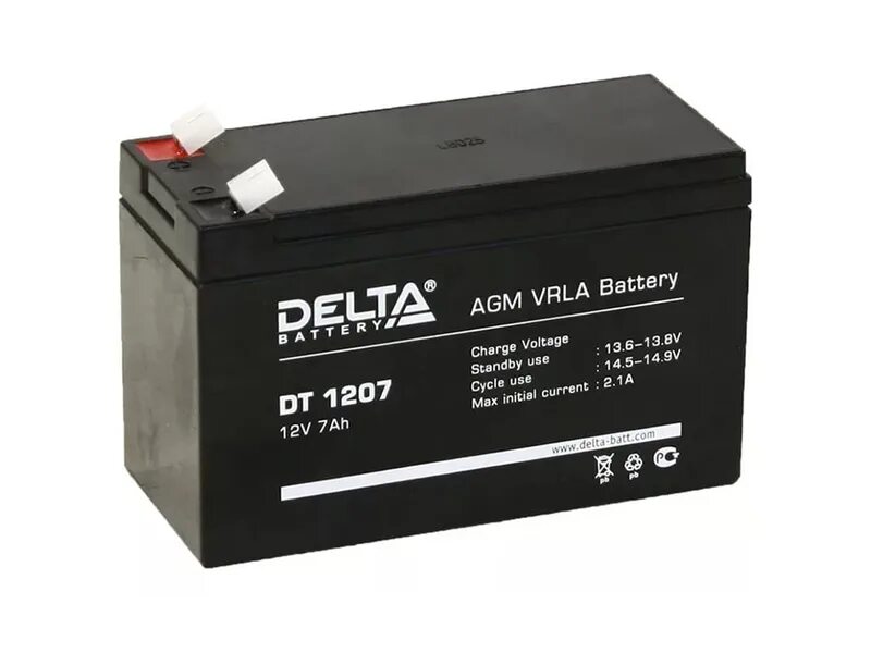 Аккумулятор 1207 12v 7ah. АКБ Delta DT 1207. Акк.бат. Delta DT 1207 (12v 7ah). Delta Battery DT 1207. Аккумулятор 7 а/ч (DT 1207) Delta.