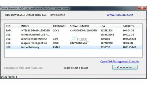 Формат записи hdd