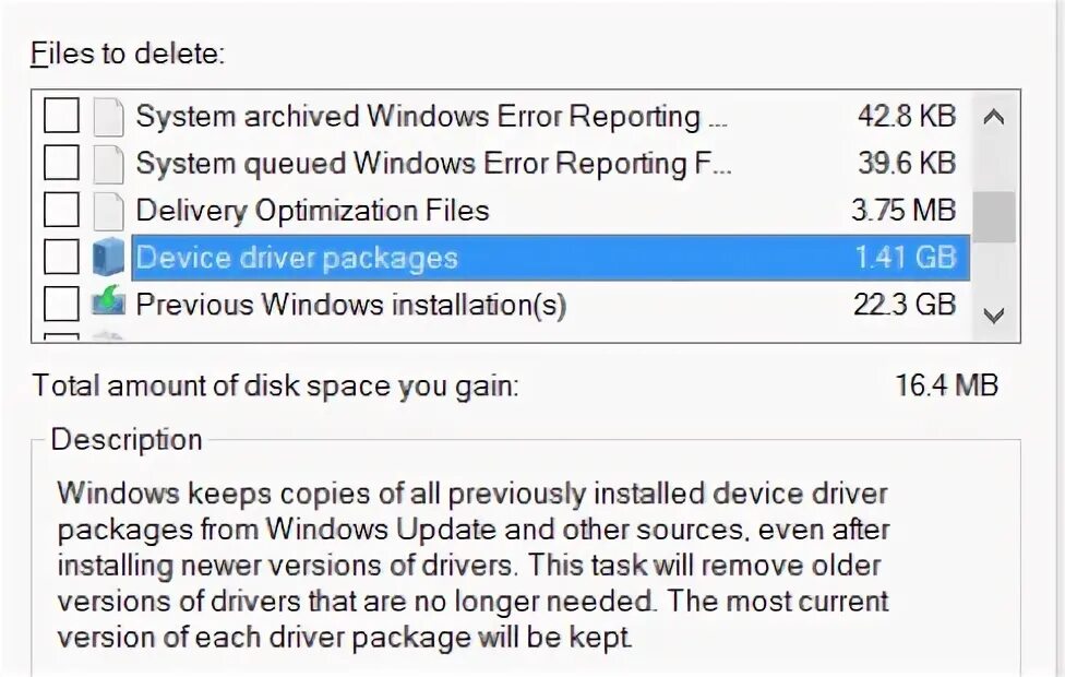 Remove older versions. Remove older versions