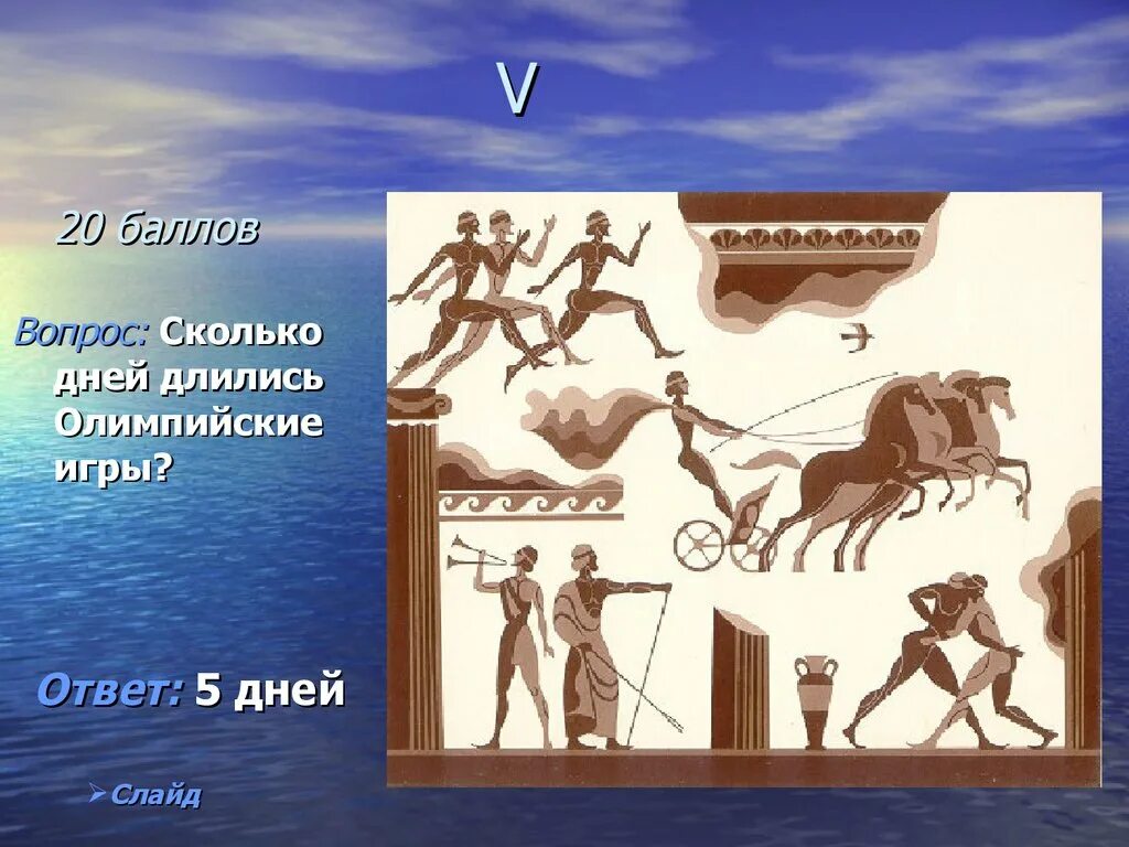 Сколько дней проходили олимпийские игры в древней