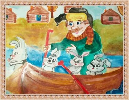 Как нарисовать дедушка мазай и зайцы